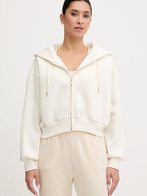 Guess bluza AELIA damska kolor beżowy z kapturem gładka V5BQ11 KB681 - zdjęcie produktu nr 1