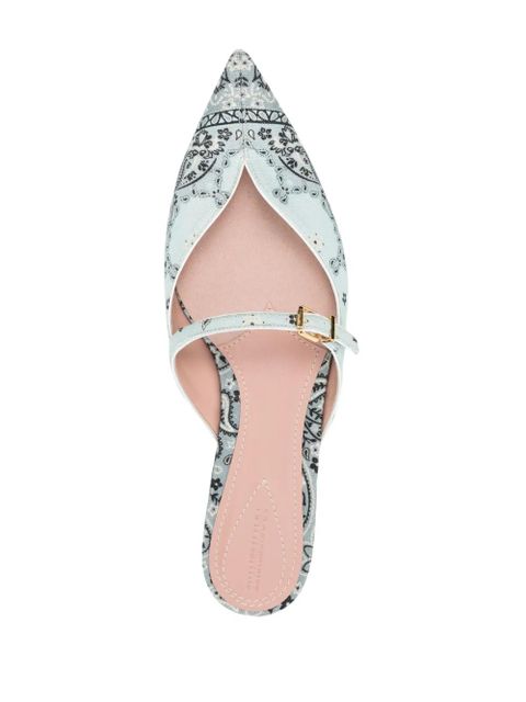 ZIMMERMANN Aura paisley-print mules - Blue - zdjęcie produktu nr 2
