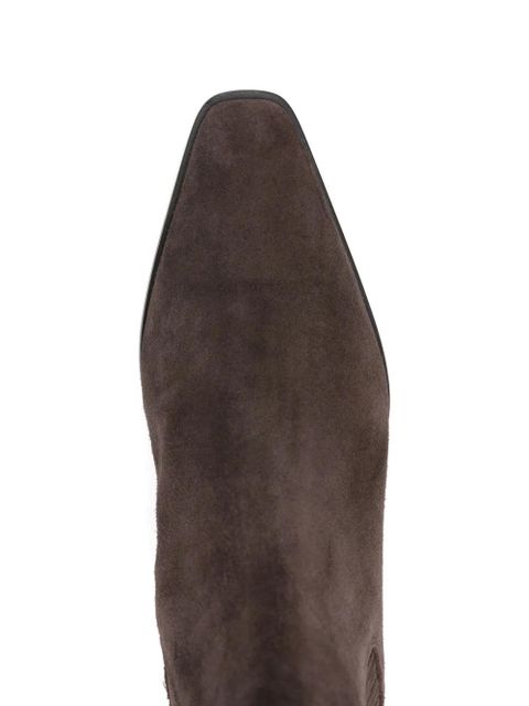 Aeyde 50mm Agata pointed-toe boots - Brown