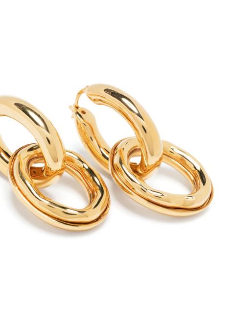 Jil Sander handcrafted brass earrings - Yellow