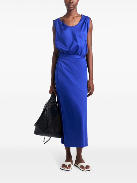 Proenza Schouler scoop neck organic cotton dress - Blue