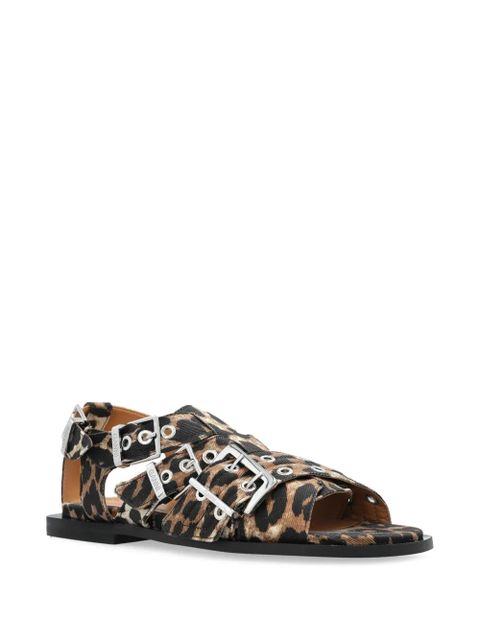 GANNI leopard-print sandals - Brown - zdjęcie produktu nr 2