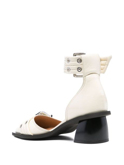 GANNI 60mm open cut pumps - White