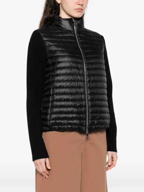 Moncler zip-up quilted jacket - Black