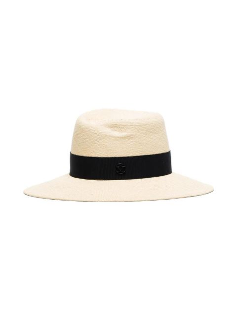 Maison Michel Virginie straw Fedora hat - Neutrals
