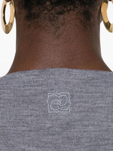 Magda Butrym knotted long-sleeve top - Grey