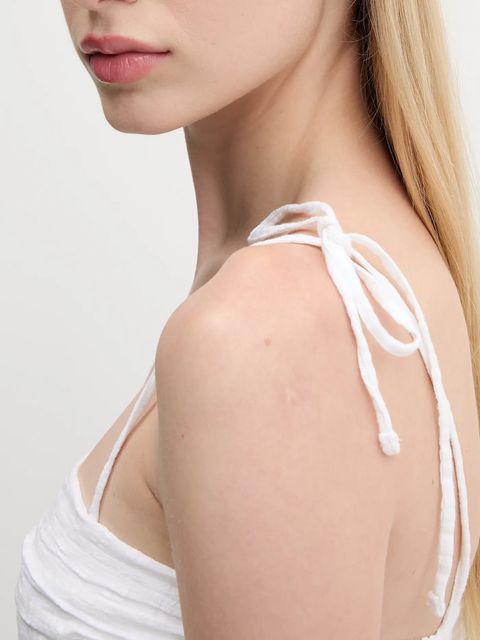 Hollister Co. sukienka bawełniana kolor biały mini rozkloszowana KI359-5348