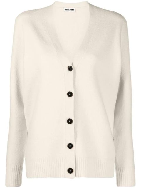 Jil Sander V-neck wool cardigan - Neutrals - zdjęcie produktu nr 1