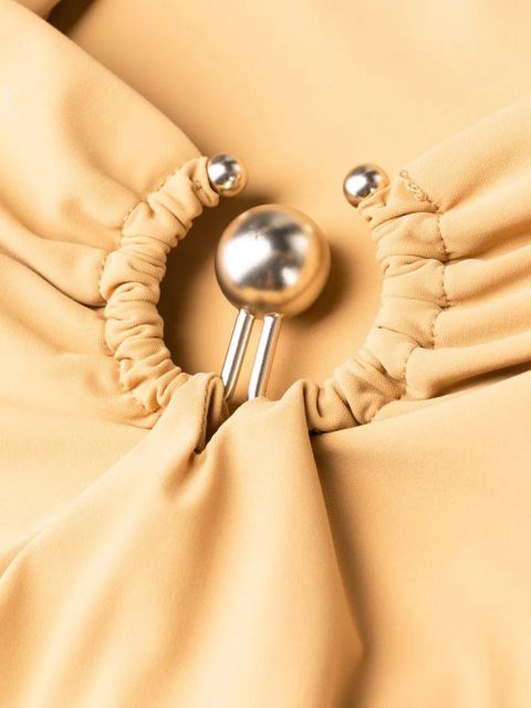 Christopher Esber Orbit ruched bikini bottoms - Neutrals