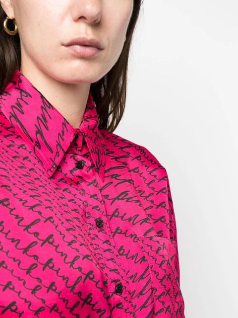 PINKO logo-print long-sleeve shirt