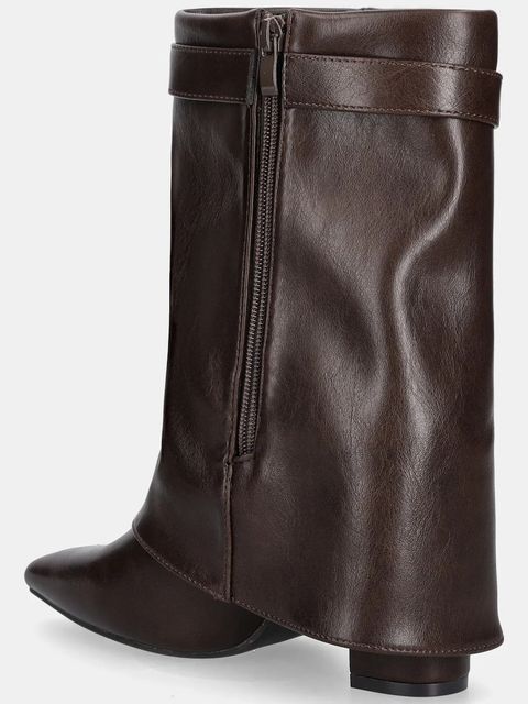 Answear.LAB botki kolor brązowy na słupku - zdjęcie produktu nr 2