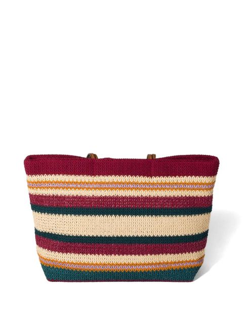 Miu Miu raffia-effect woven tote bag - Red