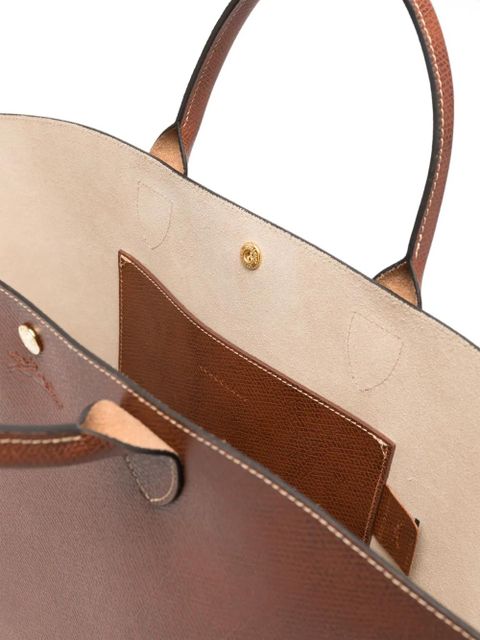 Longchamp XL Épure leather tote bag - Brown