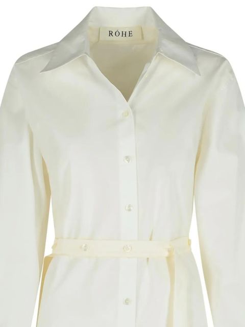 Róhe silk-insert belted vest-shirt - White