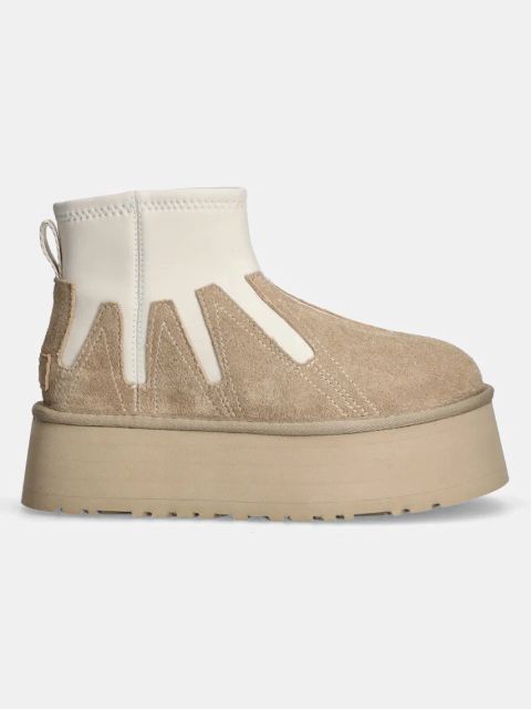 UGG śniegowce Classic Mini Dipper Sunwave kolor beżowy 1167591-MDSD