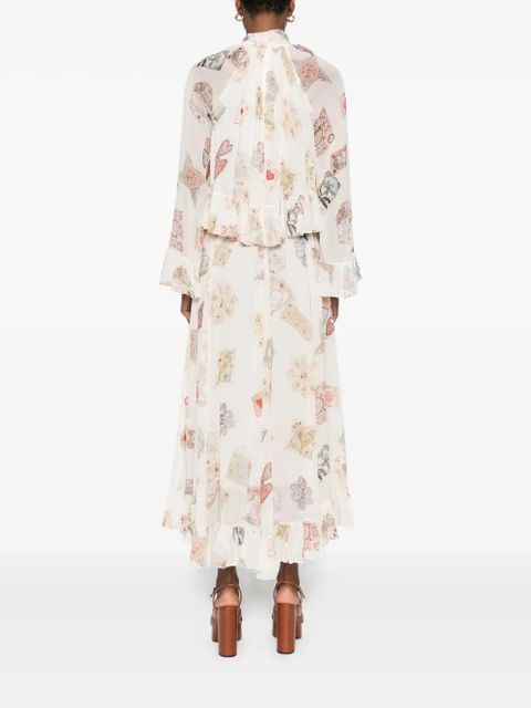 ZIMMERMANN Hypnotic Flutter asymmetric dress - Neutrals