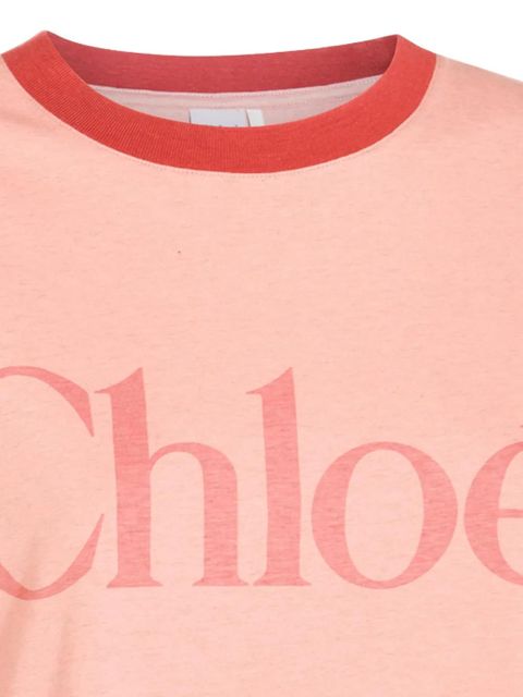 Chloé logo-print T-shirt - Pink - zdjęcie produktu nr 2