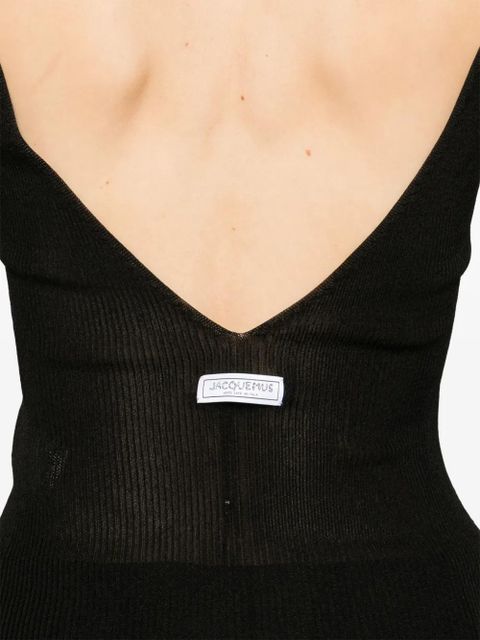 Jacquemus La Maille V-neck tank top - Black