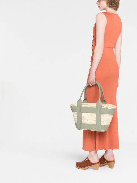 DeMellier The Maxi Santorini raffia tote bag - Neutrals