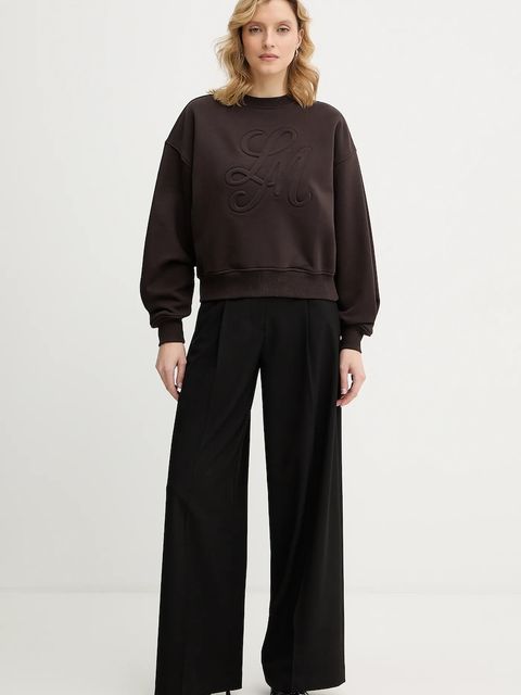 La Mania bluza CREMA damska kolor brązowy gładka CREMA - zdjęcie produktu nr 2