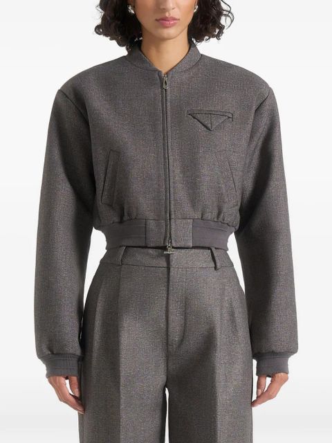 Manière De Voir Monique zip-up bomber jacket - Grey