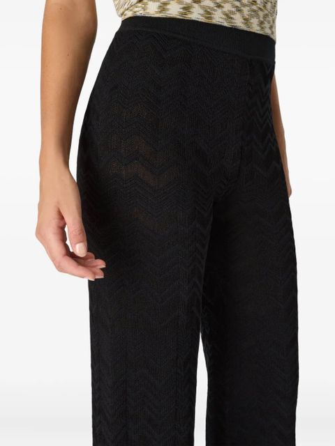 Missoni chevron-pattern knit trousers - Black