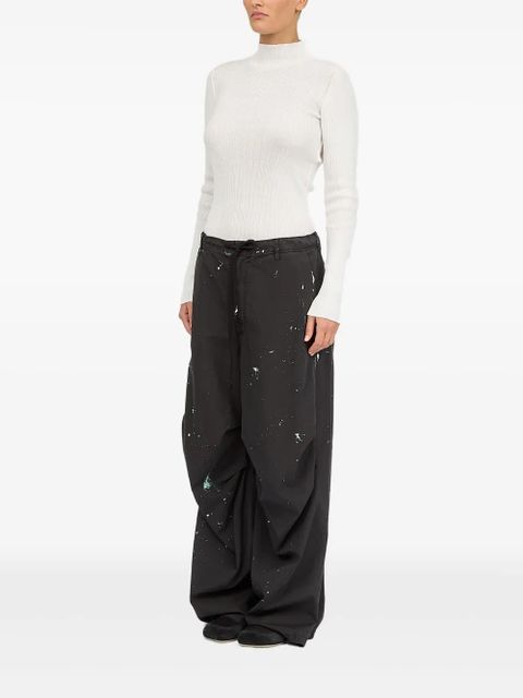 MM6 Maison Margiela paint-splatter trousers - Black