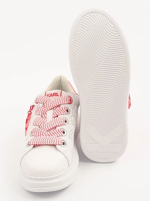 Karl Lagerfeld sneakersy skórzane KAPRI NFT damskie kolor biały KL62522