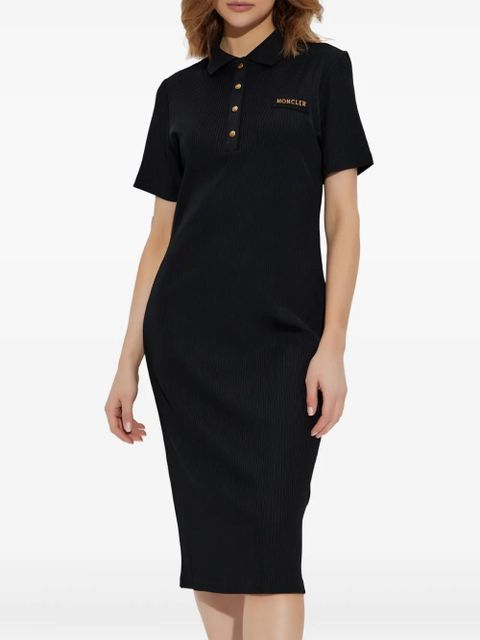 Moncler polo midi dress - Black