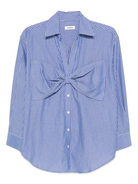 SANDRO bow-detail shirt - Blue - zdjęcie produktu nr 1