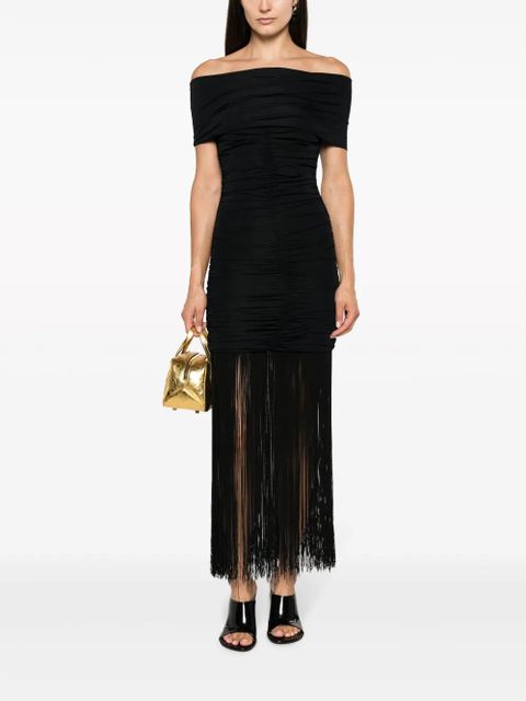 KHAITE The Jacinta fringed dress - Black - zdjęcie produktu nr 2