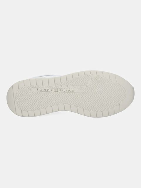 Tommy Hilfiger sneakersy skórzane MONOGRAM MIX MATERIAL RUNNER damskie kolor biały FW0FW09267