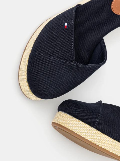 Tommy Hilfiger espadryle FLAG CLOSED TOE MID WEDGE ESPAD kolor granatowy FW0FW08657