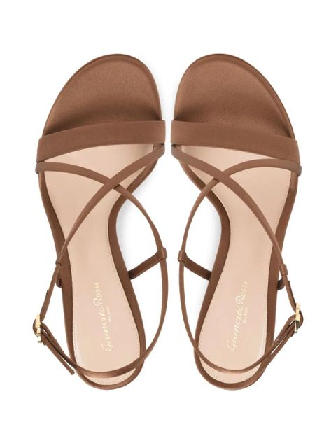 Gianvito Rossi slingback cross-strap sandals - Brown