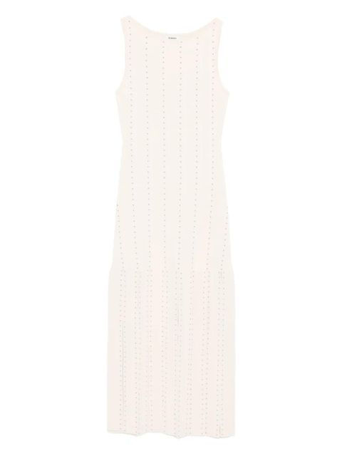 SANDRO studded knit midi dress - Neutrals - zdjęcie produktu nr 1