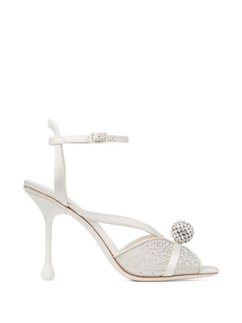 Jimmy Choo Sarai crystal-embellished sandals - Silver - zdjęcie produktu nr 1