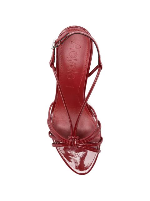 Aeyde Solange knotted strappy leather sandals - Red