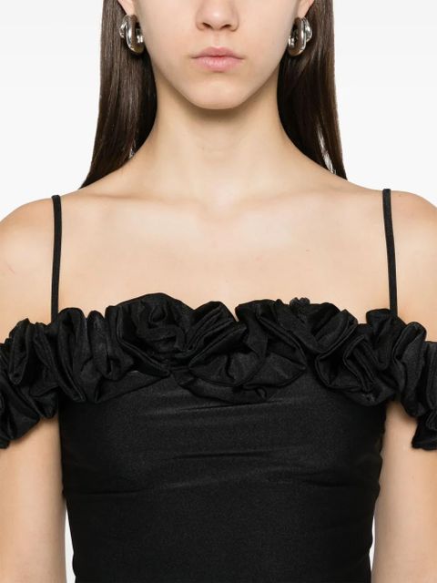 Coperni ruffled top - Black