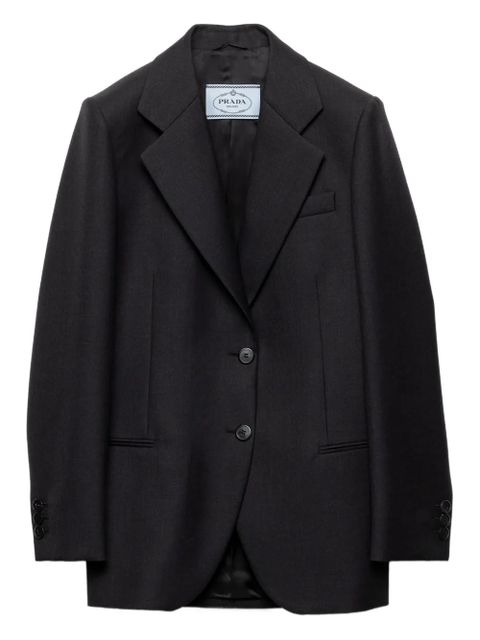Prada single-breasted gabardine jacket - Grey - zdjęcie produktu nr 1