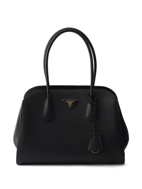 Prada medium leather tote bag - Black - zdjęcie produktu nr 1
