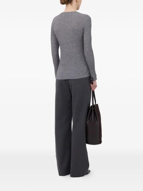 LouLou de Saison Ortigia Lds round-neck sweater - Grey