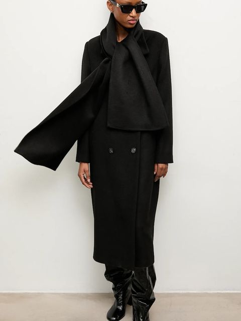 Answear.LAB płaszcz wełniany kolor czarny - zdjęcie produktu nr 1