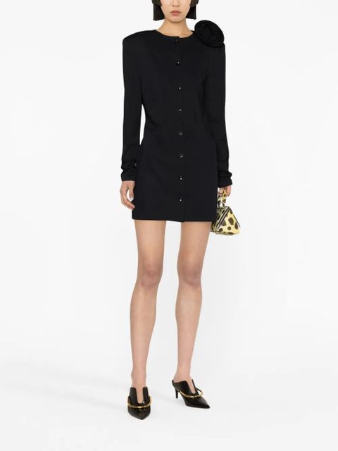 Magda Butrym floral appliqué minidress - Black