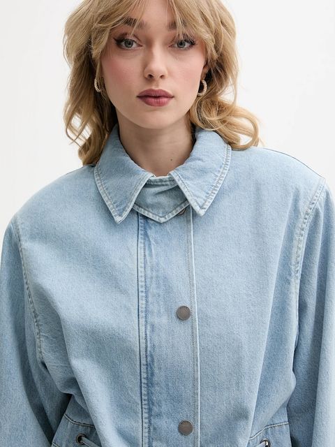 Rotate kurtka jeansowa kolor niebieski przejściowa 1141821468