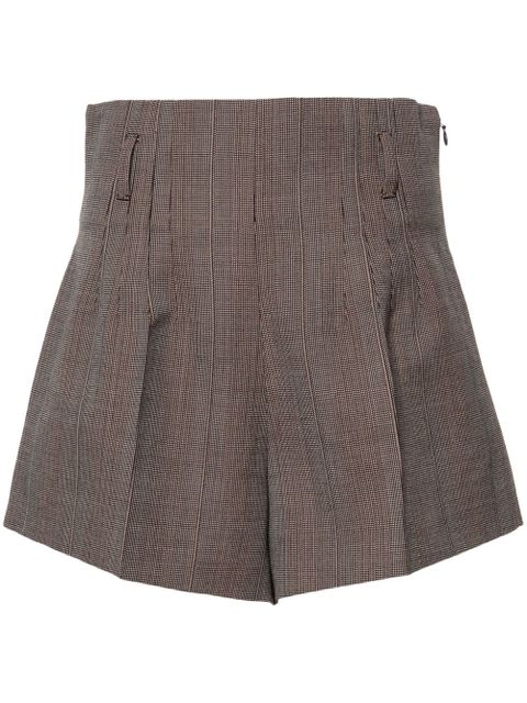 Prada high-waist tailored shorts - Brown - zdjęcie produktu nr 1
