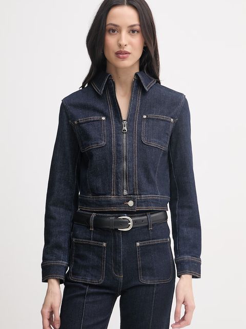 United Colors of Benetton kurtka jeansowa damska bawełniana z elastanem - zdjęcie produktu nr 2