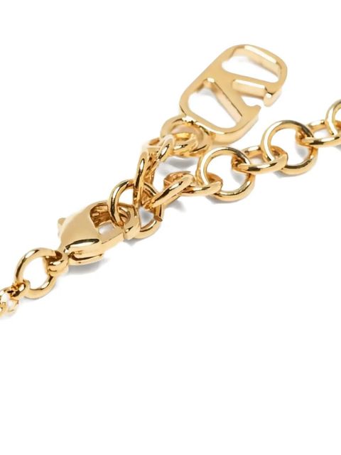 Valentino Garavani VLogo Signature crystal-embellished bracelet - Gold