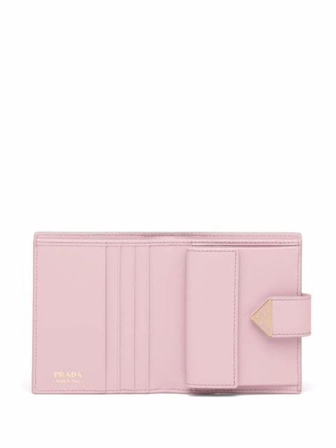 Prada small logo-plaque Saffiano wallet - Pink