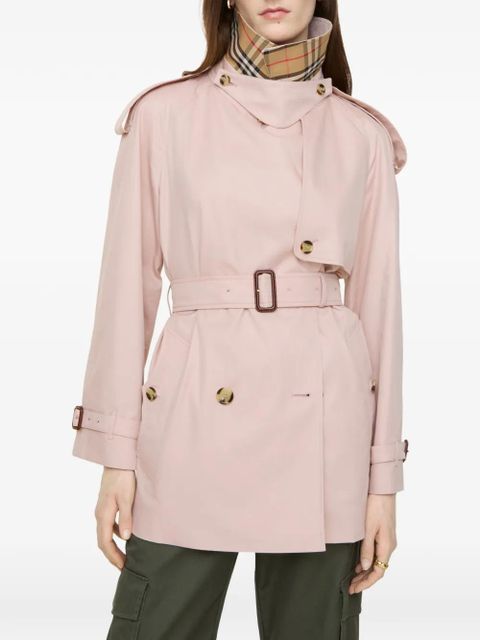 Burberry short tropical gabardine Fitzrovia trench coat - Pink
