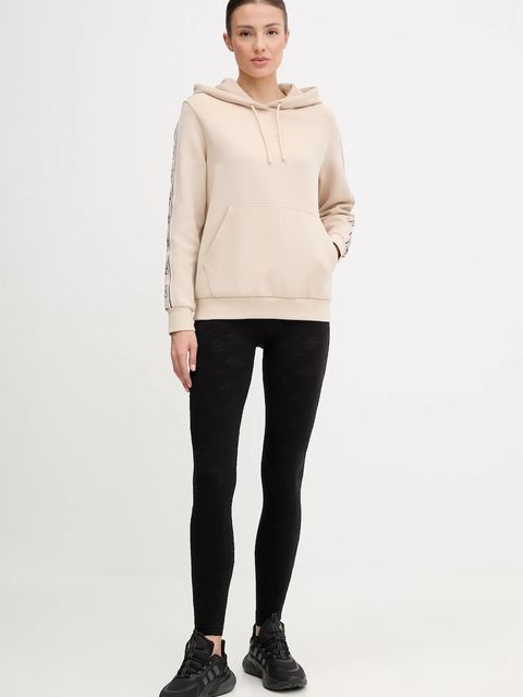 Guess bluza CARLA damska kolor beżowy z kapturem z aplikacją V4YQ11 KB3P2 - zdjęcie produktu nr 2